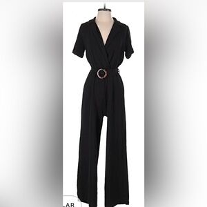 Chic Black Belted Jumpsuit